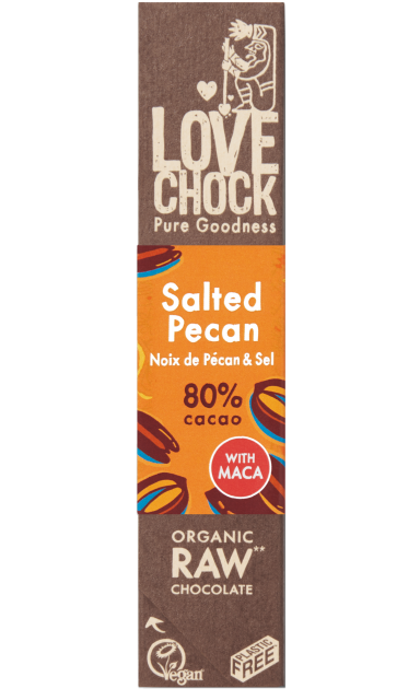 Lovechock Noix de pécan & sel 80% cacao bio & raw 40g
